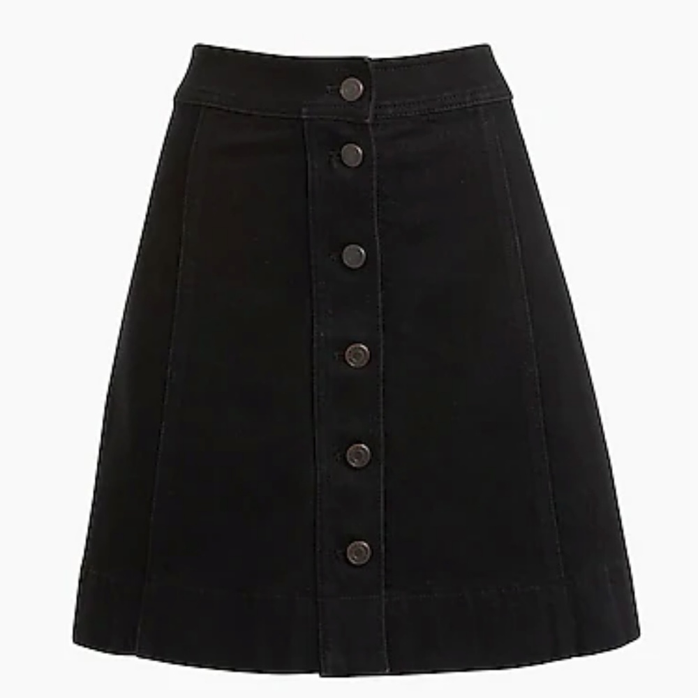 J. Crew Button-front Denim Mini Skirt